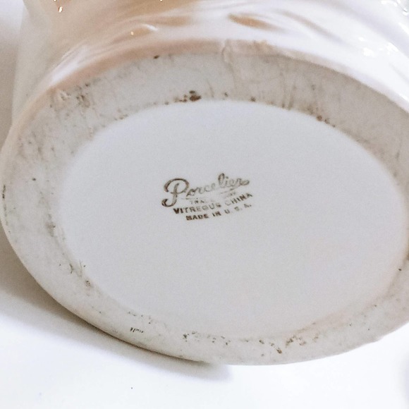 Vintage Porcelier Vitreous Butch Boy & Girl Coffee Pot Teapot 3pc (su1) - Picture 7 of 10